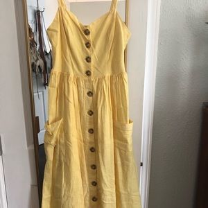 COPY - Urban outfitters yellow midi dress